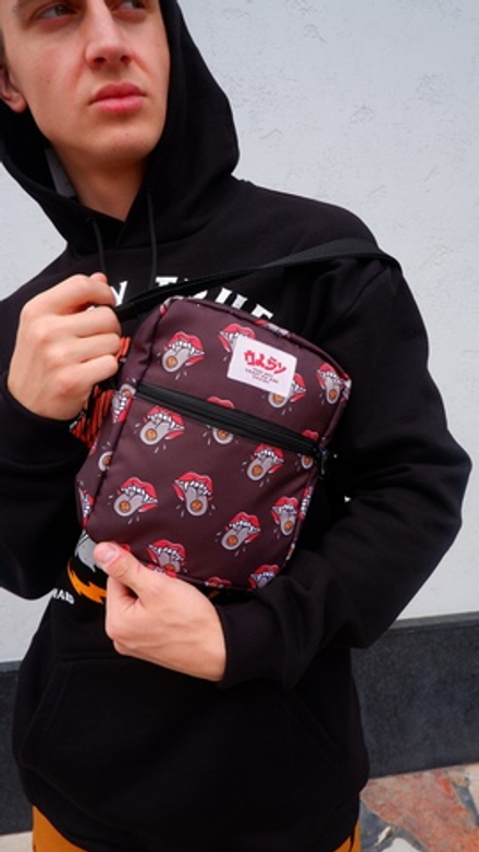 Сумка OLDY Губы Чёрный XL