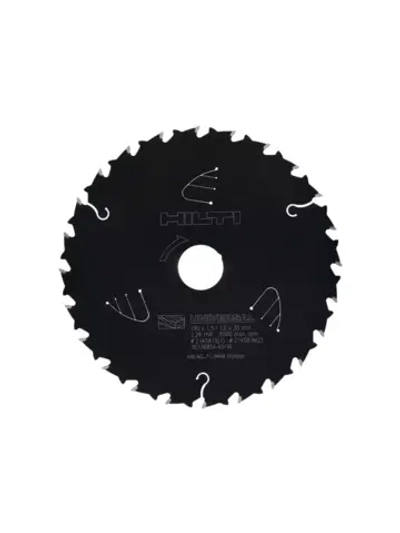 Диск для циркулярной пилы Hilti по дереву, 190x1x30 мм 24z