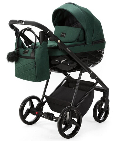 Детская коляска Adamex Quantum 3 в 1 Q-TK52 (Т.ЗЕЛЕНЫЙ)