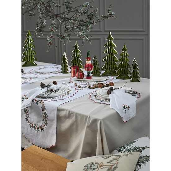 Дорожка на стол festive wreath из коллекции new year essential, 45х150 см