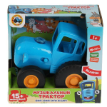 305876/Каталка Синий ТРАКТОР 15+ песен и звуков, свет, в кор, на бат Умка/HT848-R/1