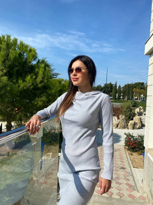 Платье лапша с капюшоном хлопковое