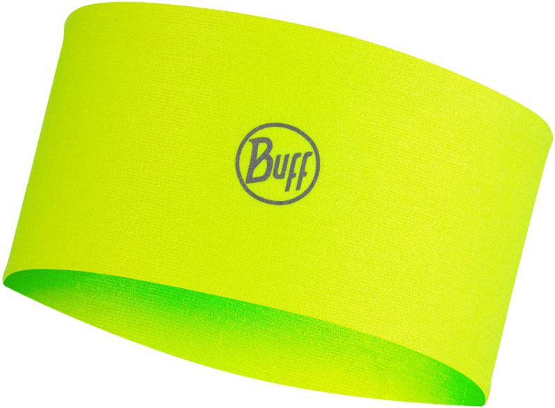 Повязка на голову спортивная Buff Headband CoolNet Solid Yellow Fluor Фото 1