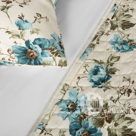 Покрывало на кровать хлопковое ВИЛАА (арт. BL02-105-01)  -   230х250 см. - голубое