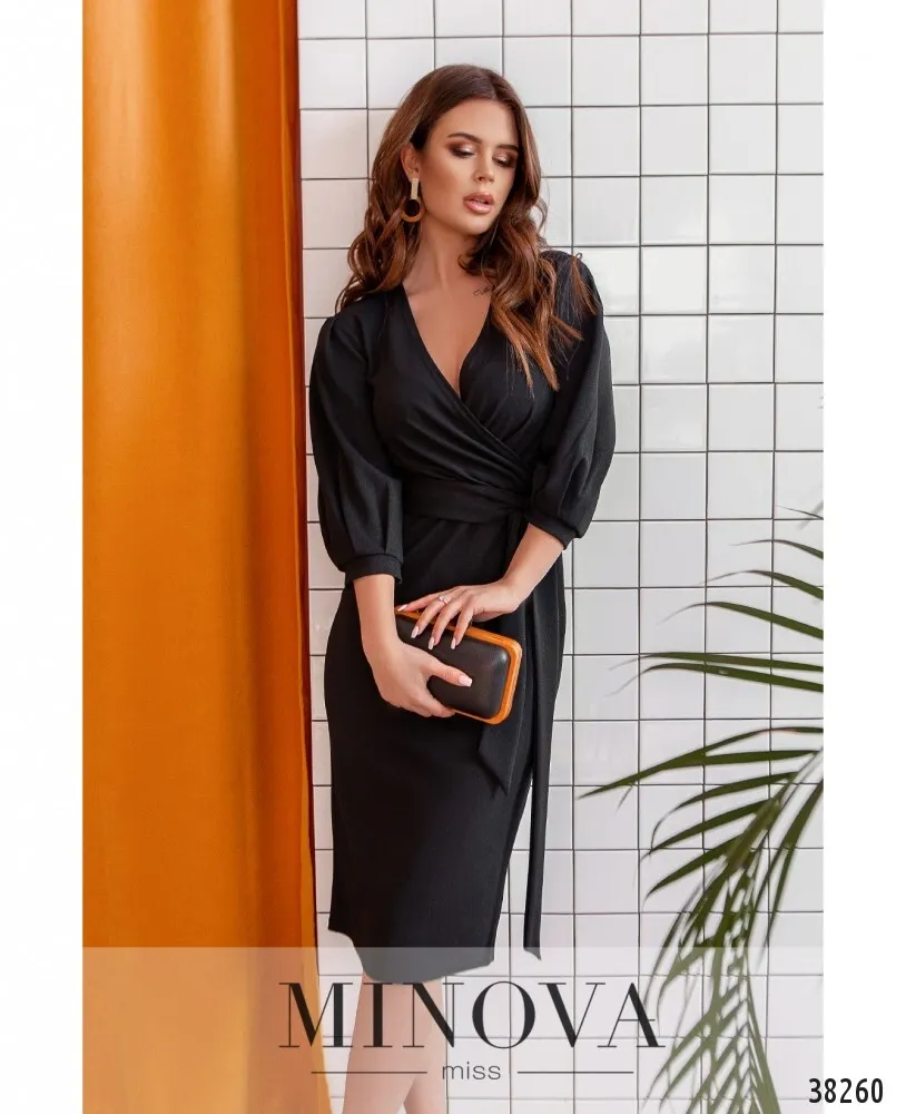 Платье 3138-черный Minova