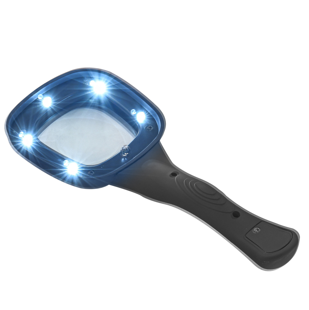 Лупа Veber 60Х3 с подсветкой LED + UV