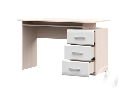 Стол компьютерный Симба (дуб белфорт/белый глянец)