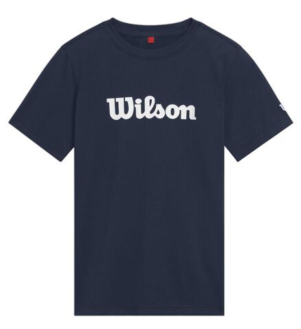 Детская теннисная футболка Wilson Youth Team Performance - classic navy