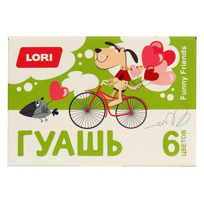 Гуашь "FUNNY FRIENDS" 6цв 15 мл (Lori)