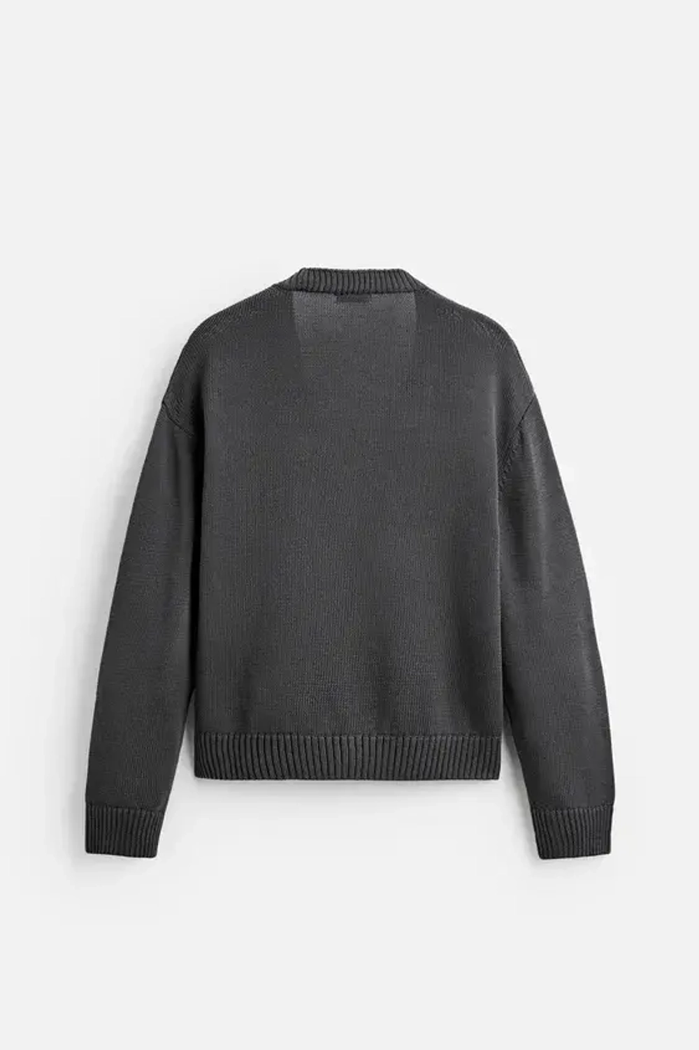 ZARA КАРДИГАН ИЗ РЕЛЬЕФНОГО ХЛОПКА, СЕРЫЙ