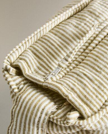 ZARA HOME ХЛОПКОВАЯ СУМКА ДЛЯ КОЛЯСКИ В ПОЛОСКУ, ЗЕЛЕНЫЙ