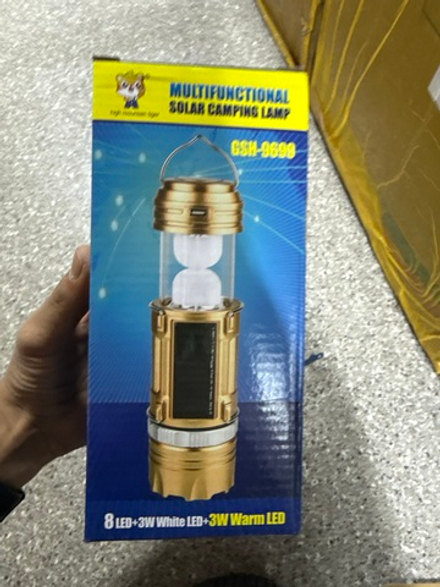 Ручной многофункциональный фонарь для кемпинга с солнечной панелью GSH-9699