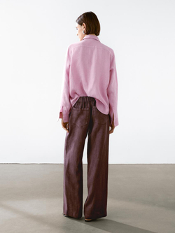 Massimo Dutti Рубашка из струящегося 100% льна, розовый