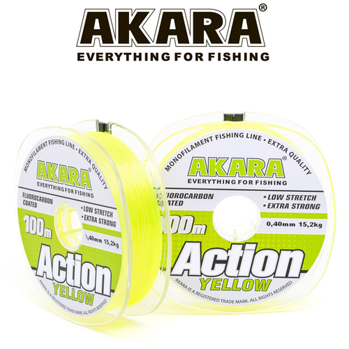 Леска Akara Action Yellow 100 м 0,16 желтая