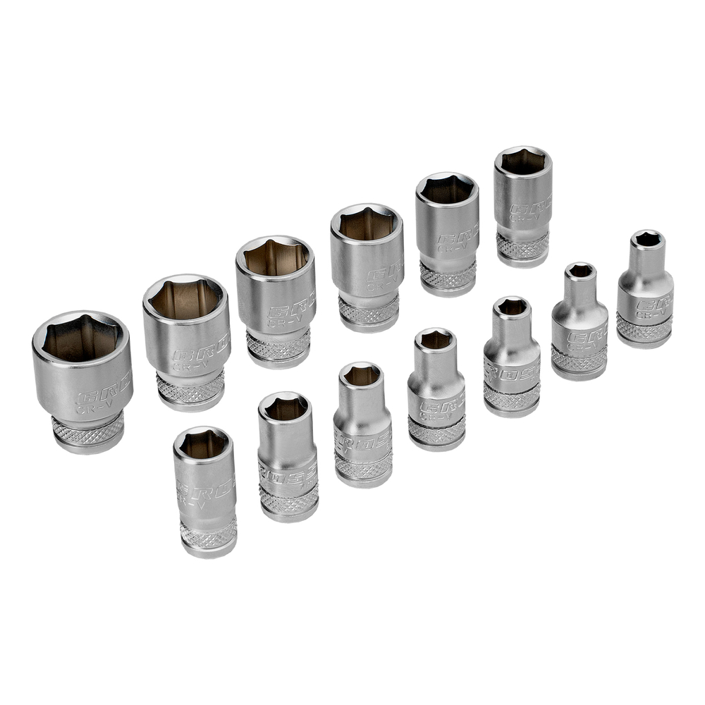 Набор инструментов, 1/4", CrV, 120 зубьев, 42 предмета Gross