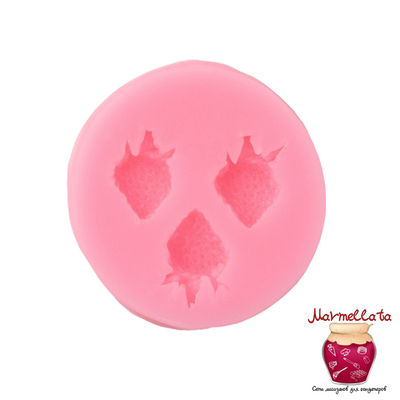 Молд силиконовый "Клубника", 5,5*5,5*1,2 см