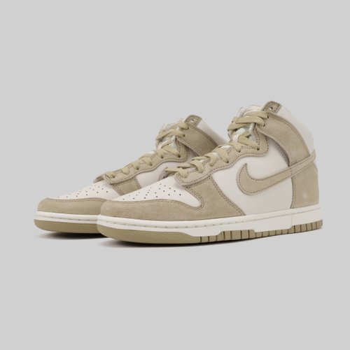 Кроссовки Nike Dunk High Tan Suede White артикул:DQ7679-001 - купить в магазине Дайс