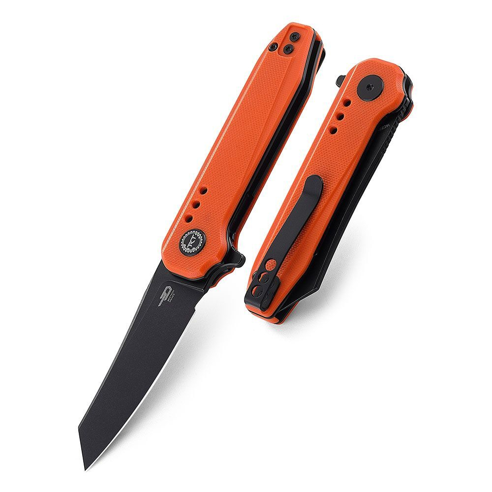 Нож туристический Bestech Syntax сталь 14C28N, рукоять Микарта коричневая