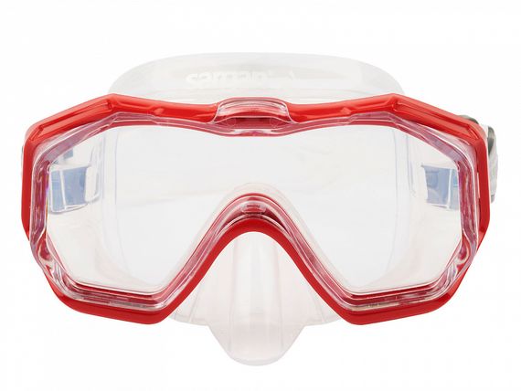 Набор детский маска+трубка в сумке Sargan Панорама-А kids прозрачный/красный/черный