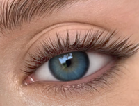 Светло-голубые линзы с окантовкой на 12 месяцев Marquise sura blue / Линзы в стиле Acuvue define/ Голубые линзы для светлых и зеленых глаз