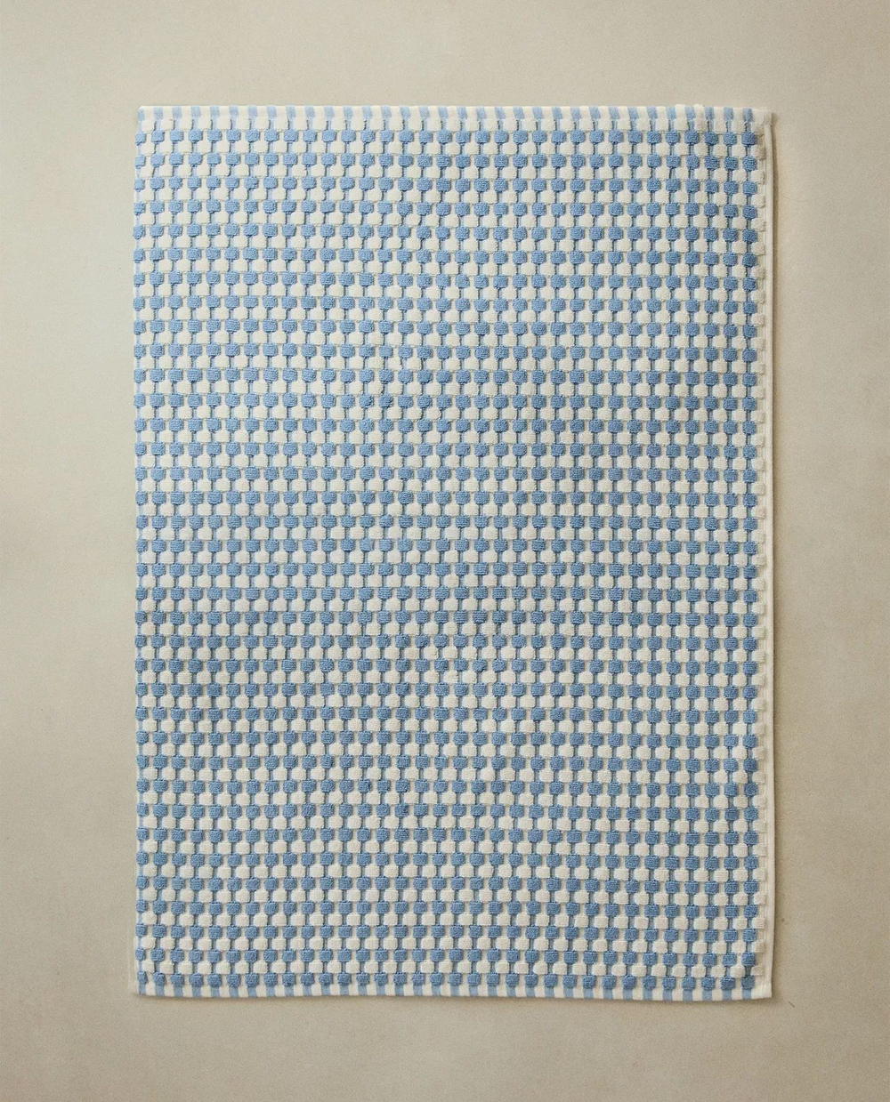 Zara Home - Текстурированный тканевый коврик для ванной комнаты, синий, 50x80 см