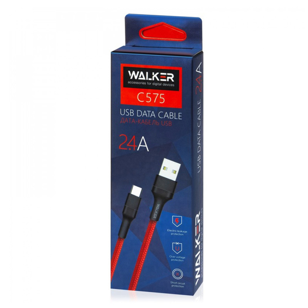 Кабель Walker C575 micro USB, чёрный, 1 м