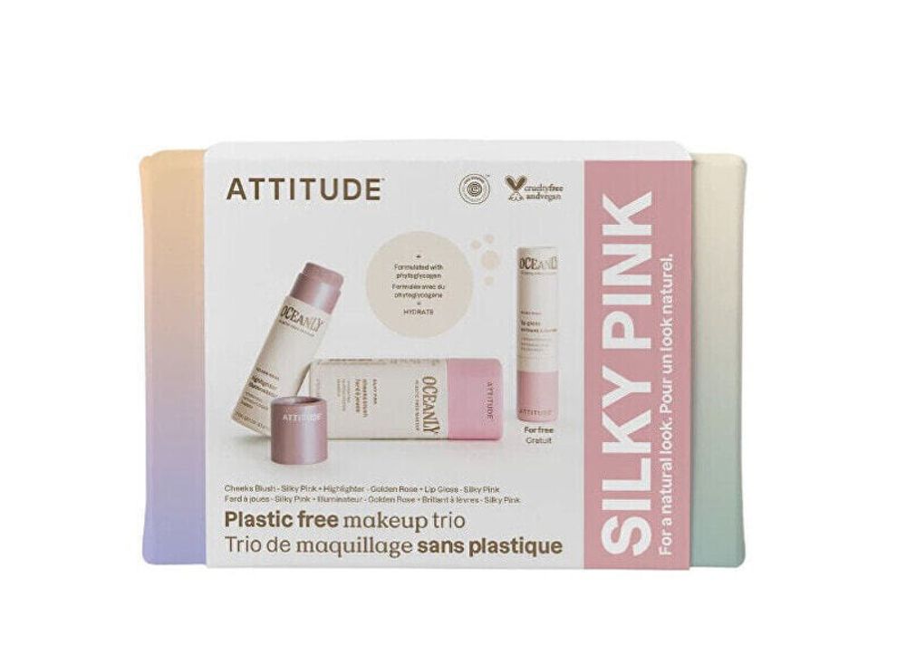 Gift set of decorative cosmetics Attitude Silky Pink Creamy consistency