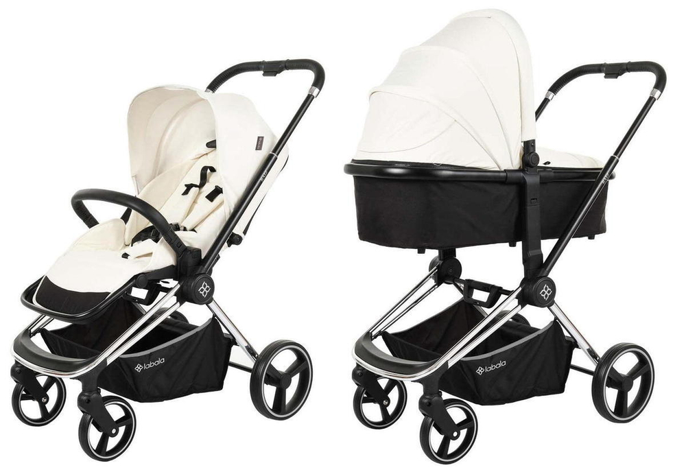 Коляска 2 в 1 Labala Raiz Lite White
