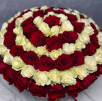 Коробка 101 роза Спираль Престиж