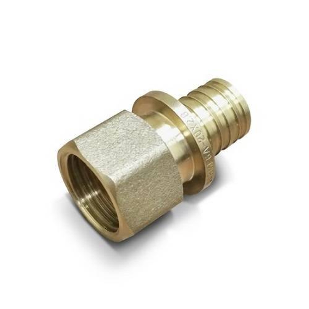 Переход на внутреннюю резьбу Varmega Slide-fit - 20 x 1/2" (для труб из сшитого полиэтилена, латунь)