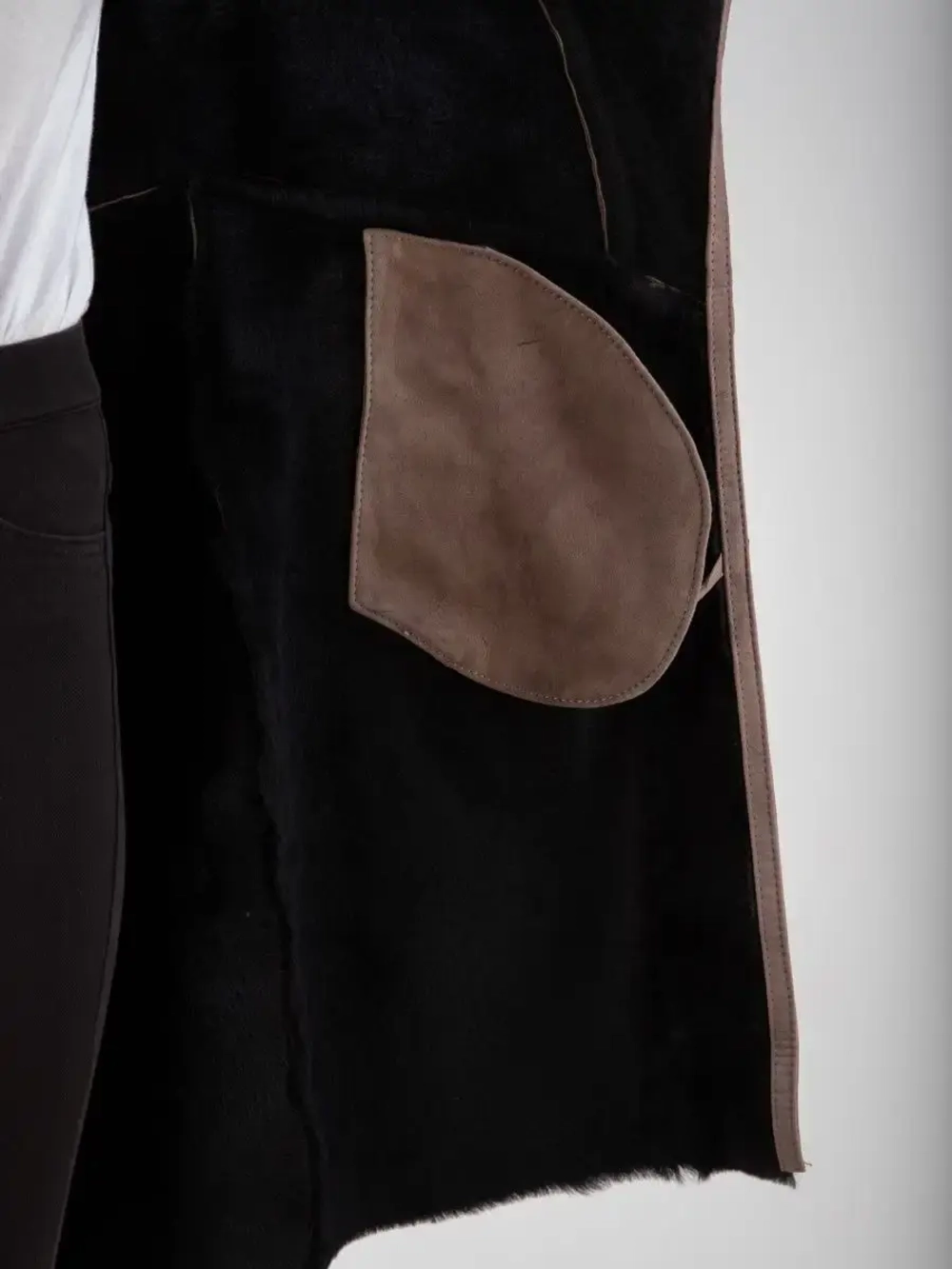 Дубленка натуральная короткая с капюшоном Турция