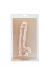 Телесный фаллоимитатор Realistic Cock 13,4 With Scrotum - 34 см. (Цвет: телесный)