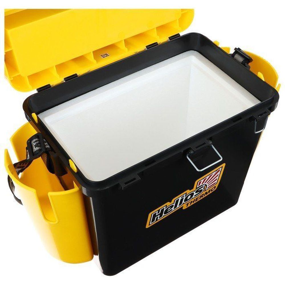 Ящик FishBox Thermo с термоконтейнером (19л/8,5л) черно-желтый (T-FB-T-19-8-BY) Helios