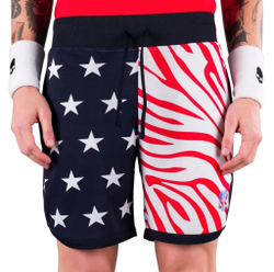 Мужские теннисные шорты Hydrogen Star Shorts Man - blue navy/red