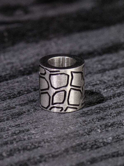 Бусины цветные «Камень» из нержавеющей стали с лазерной гравировкой