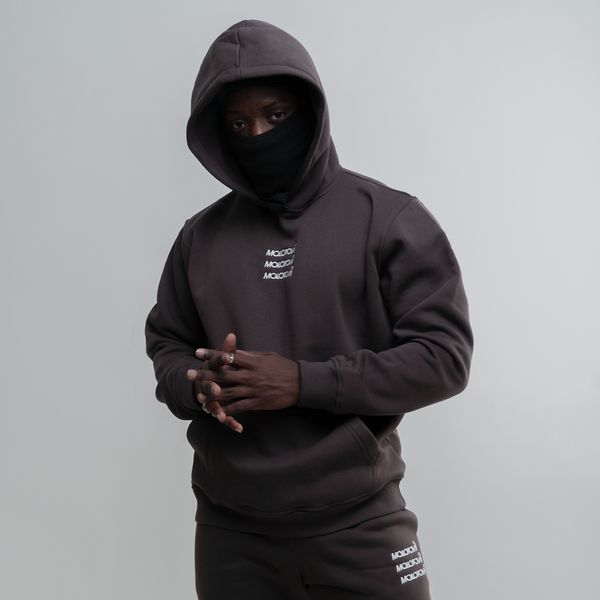 Худи Molotov Mask W21 TRIPLE Logo Темно-Коричневый - фото 3