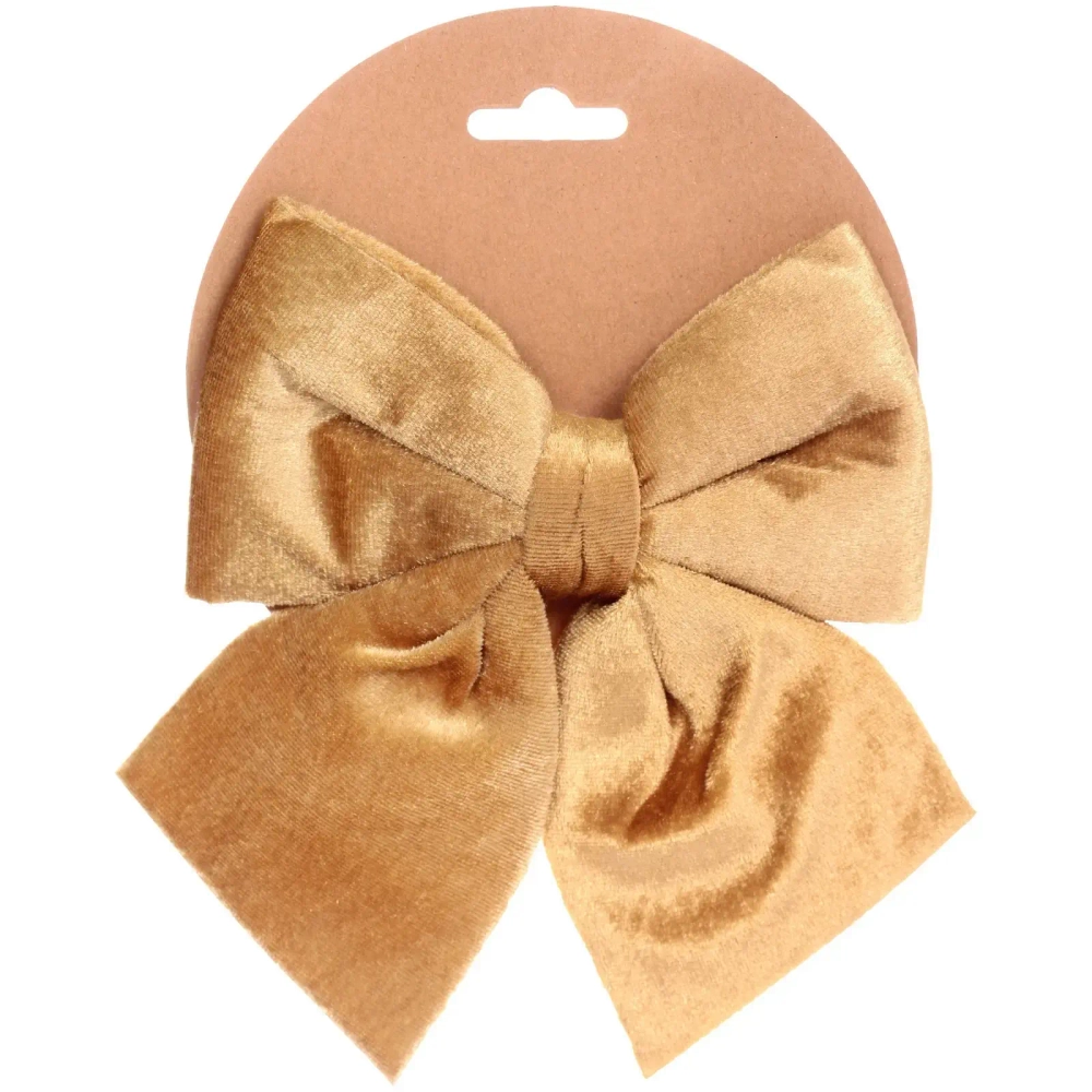 Бант на ёлку «Велюровый стиль» 15*20 см, золото