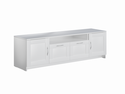 Тумба Сириус 2 двери и 2 ящика 156х47 (белая)