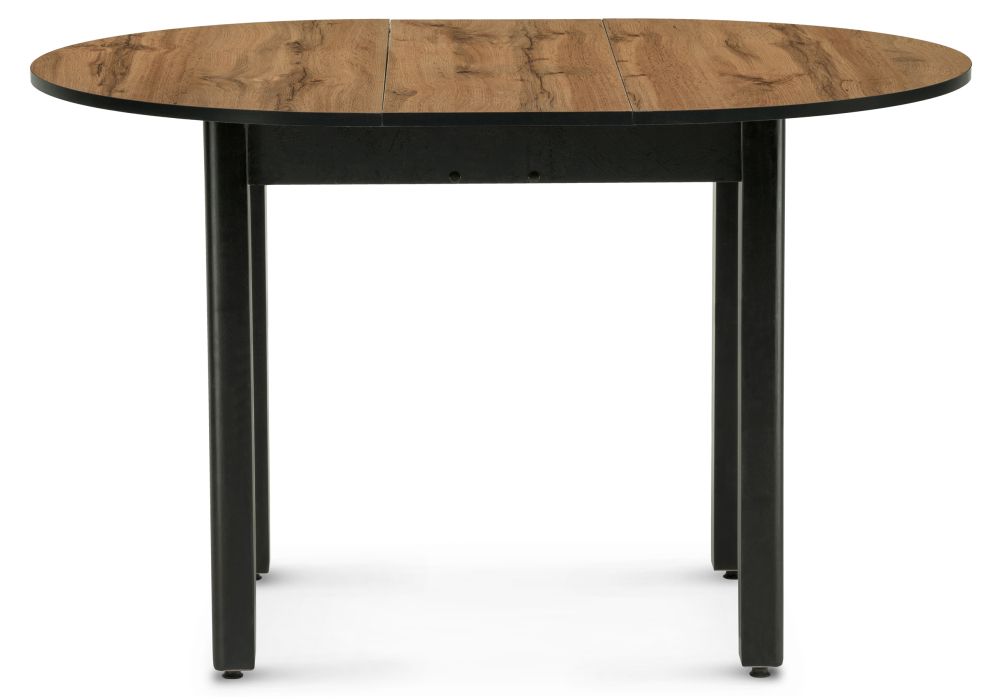 Стол Шен 90(119)х90х74 черный / дуб вотан