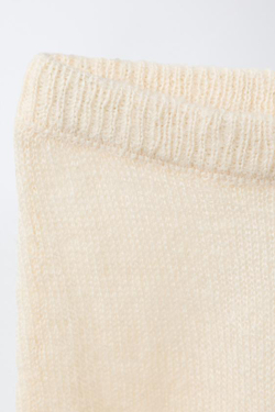 ZARA КОМПЛЕКТ АЖУРНЫЙ ТРИКОТАЖ, СЛОНОВАЯ КОСТЬ