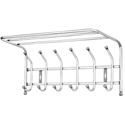 Вешалка настенная 60,5*26,5*24,5см (6 крючков) матовый белый ВП6/МБ