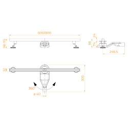 Душевой трап RGW SDR-51Gr (600)