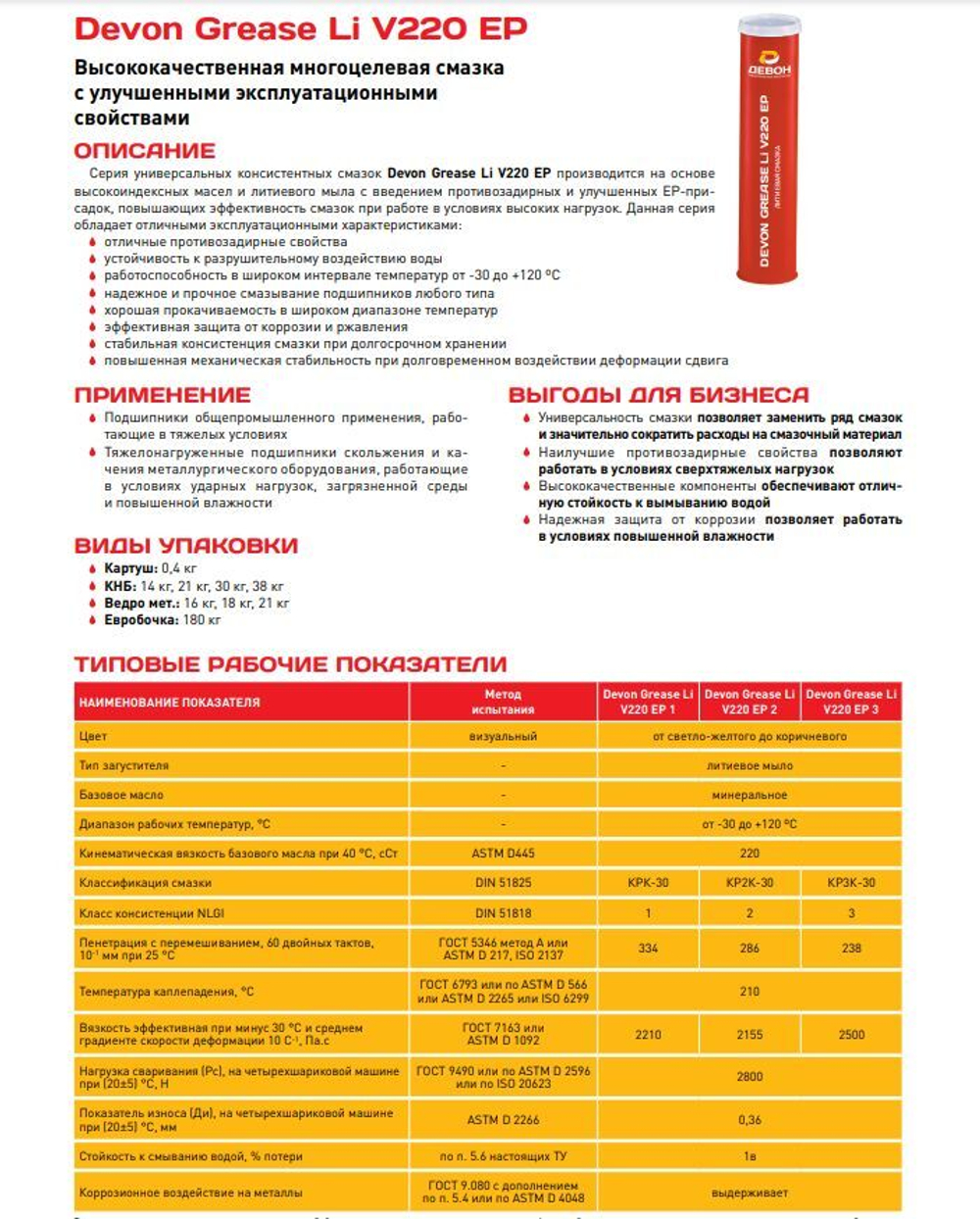 Смазка Devon Termal Grease Lix EP 2 400 гр