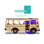 Микроавтобус MINIBUS от TARG - деревянный конструктор, сборная модель, 3d пазл