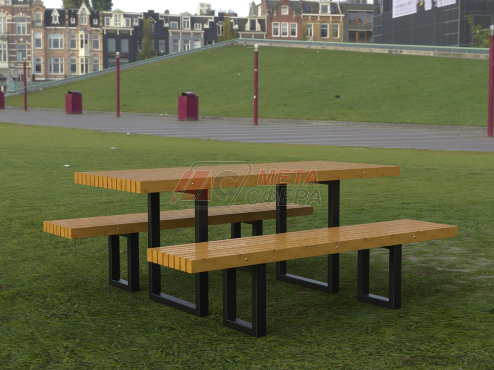 Стол уличный с лавками Даллас