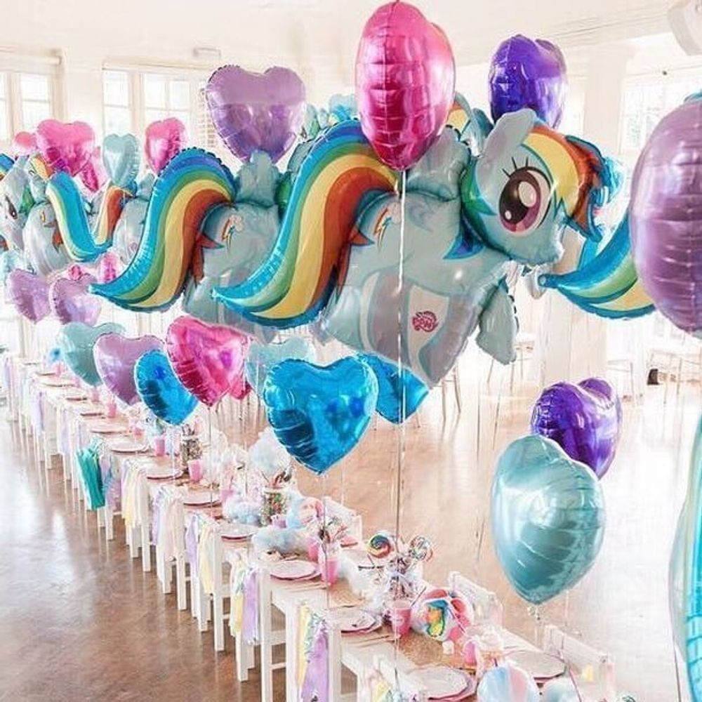 Шар (31"/79 см) Фигура, Милая пони Радуга