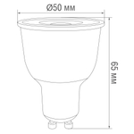 Светодиодная лампа 9Вт,  MR16,  220В,  GU10,  3000K,  720Лм,  Ra&gt;80,  60°,  D50хH65мм,  Dim Triac