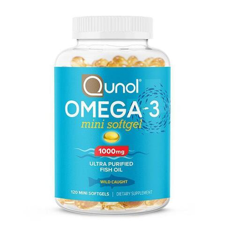 Qunol, Омега-3 1000 мг, Omega-3 1000 mg, 120 мини-капсул