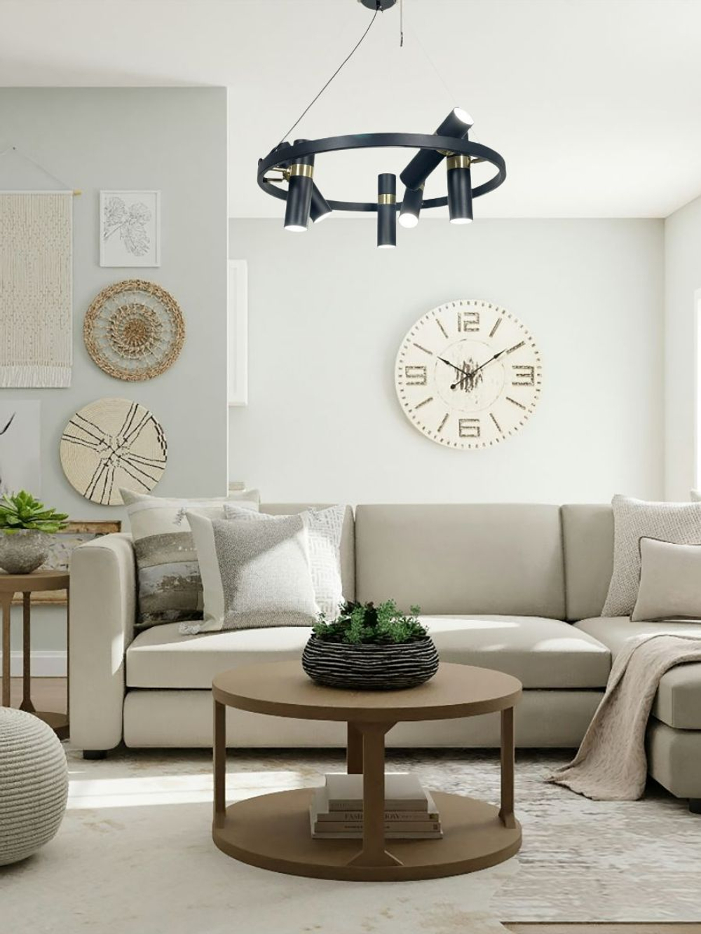 Люстра подвесная светодиодная Lanbos, 12 ламп GU10, до 20 кв м, белая