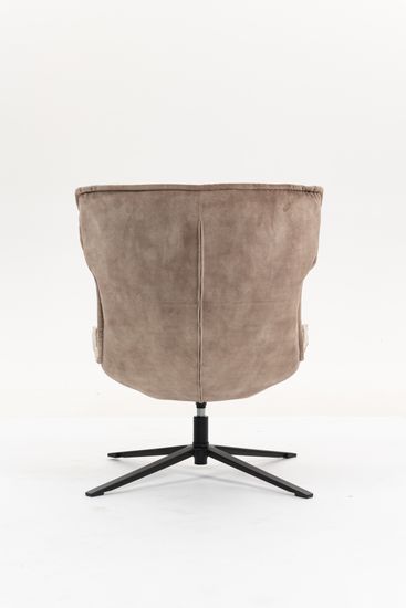 Кресло лаунж Sway бежевый с коричневым букле и велюр